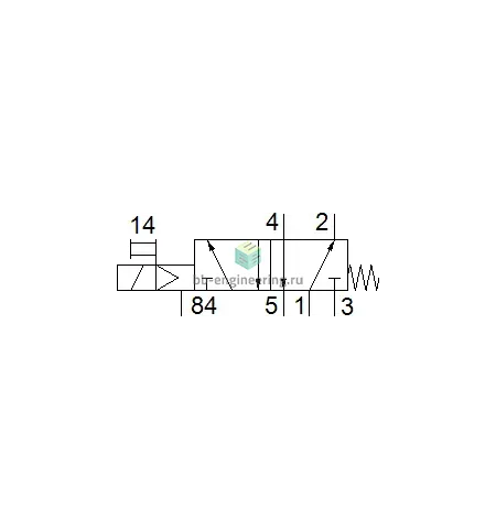 MEBH-5/2-1/8-P-B-110AC 173057 FESTO - Распределитель электр. упр., 5/2 моност., G1/8, 110 VAC, изображение 2