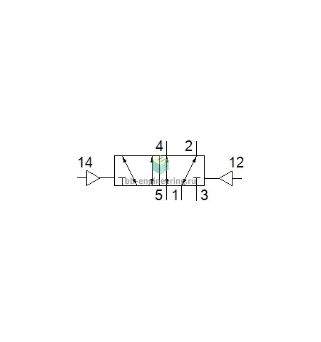 J-5-3/8-B 14953 FESTO - Распределитель пневм. упр., 5/2 бист., G3/8, изображение 2