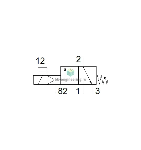 MEH-3/2-1/8-B 173124 FESTO - Распределитель электр. упр., 3/2 НЗ, G1/8, 24 VDC, изображение 2