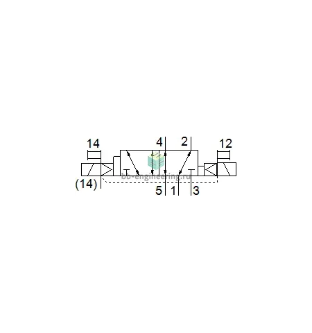 VSVA-B-D52-ZTR-D1-1T1L 8034775 FESTO - Распределитель электр. упр., 5/2 бист., ISO 1, 24 VDC, изображение 2