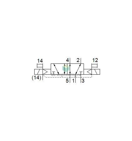 VSVA-B-B52-ZTR-D2-1T1L 8034954 FESTO - Распределитель электр. упр., 5/2 бист., ISO 2, 24 VDC, изображение 2