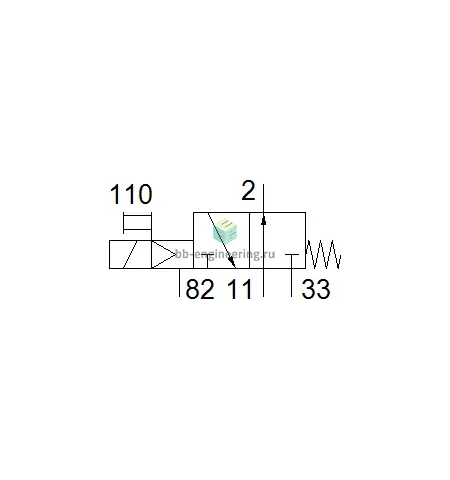 MOFH-3-1/2 7884 FESTO - Распределитель электр. упр., 3/2 НО, G1/2, без катуш., изображение 2