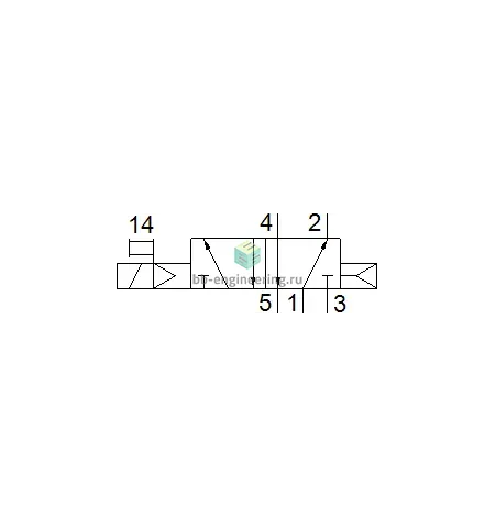 MN1H-5/2-D-1-C 159688 FESTO - Распределитель по ISO 5599 электр. упр., 5/2 моност., ISO 1, без катуш., изображение 2