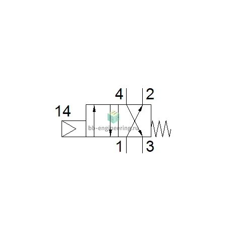 SVS-4-1/8 10192 FESTO - Распределитель для панельного монтажа механ. упр., 4/2 моност., G1/8, изображение 2