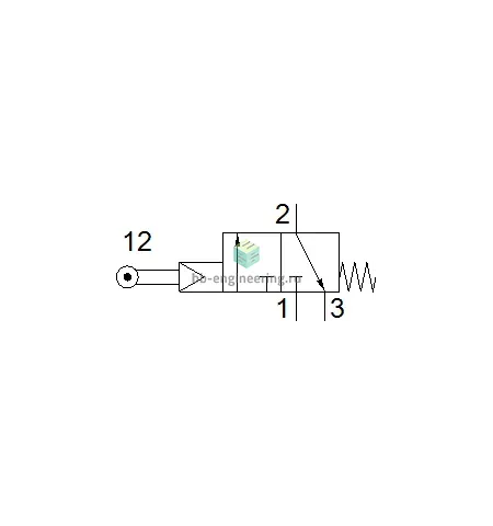 RS-3-1/8 2272 FESTO - Распределитель с роликовым рычагом, 3/2 НЗ, G1/8, изображение 2
