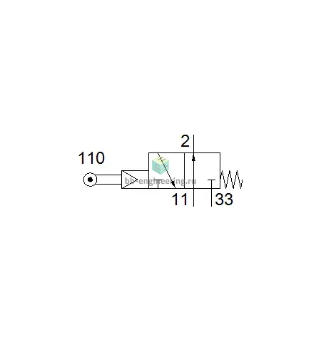ROS-3-1/8 2270 FESTO - Распределитель с роликовым рычагом, 3/2 НО, G1/8, изображение 2