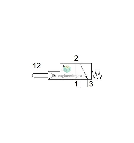 VS-3-1/8 2334 FESTO - Нажимной распределитель, 3/2 НЗ, G1/8, изображение 2