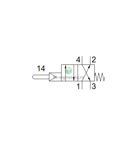 VS-4-1/8 3394 FESTO - Нажимной распределитель, 4/2 моност., G1/8, изображение 2