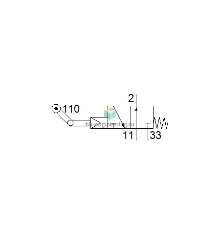 LOS-3-1/8 2950 FESTO - Распределитель с тумблером, 3/2 НО, G1/8, изображение 2