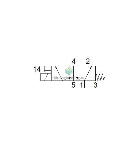 MHE2-MS1H-5/2-M7-K 525115 FESTO - Распределитель электр. упр., 5/2 моност., M7, 24 VDC, изображение 2