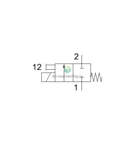 MHA1-M5H-2/2G-0,9-TC 197040 FESTO - Распределитель электр. упр., 2/2 НЗ, 12 VDC, изображение 2