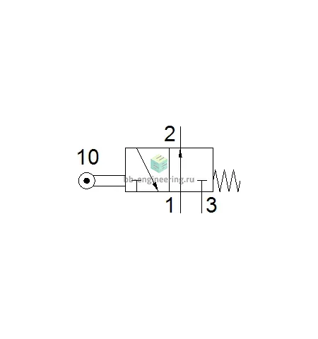 RO-3-1/4-B 8991 FESTO - Распределитель с роликовым рычагом, 3/2 НО, G1/4, изображение 2