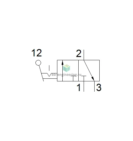 HE-3-1/4-1/4 153297 FESTO - Отсечной клапан ручной, 3/2 бист., R1/4, изображение 2