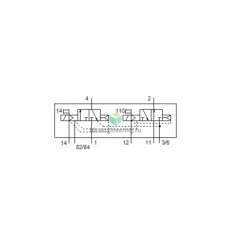 CPV18-M1H-3OLS-3GLS-1/4 176070 FESTO - Распределитель электр. упр., 2X3/2 НO/НЗ, G1/4, 24 VDC, изображение 2