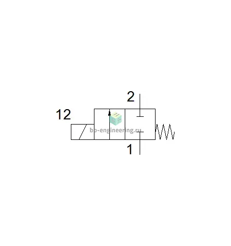 MC-2-1/8 2187 FESTO - Распределитель электр. упр., 2/2 НЗ, G1/8, без катуш., изображение 2