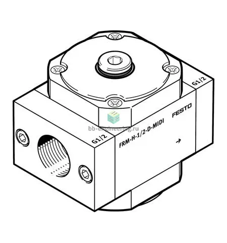 FRM-H-3/4-D-MAXI 162794 FESTO - Ответвитель с обратным клапаном, G3/4-G1/4, 2 выхода, изображение 1