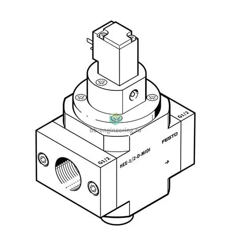 HEE-1/8-D-MINI-110 165069 FESTO - Отсечной клапан электр. упр., G1/8, 110 V AC, 3/2 НЗ, изображение 1