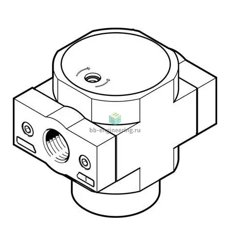 HEL-1/2-D-MAXI 186522 FESTO - Клапан плавного пуска пневм. упр., G1/2, 2/2 НЗ, изображение 1