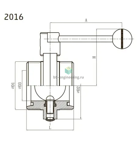 CIBW-2016-80E-VS CAMOZZI - Затвор дисковый пищевой ДУ 80 PN 6, нерж. сталь-нерж. сталь-EPDM, изображение 2