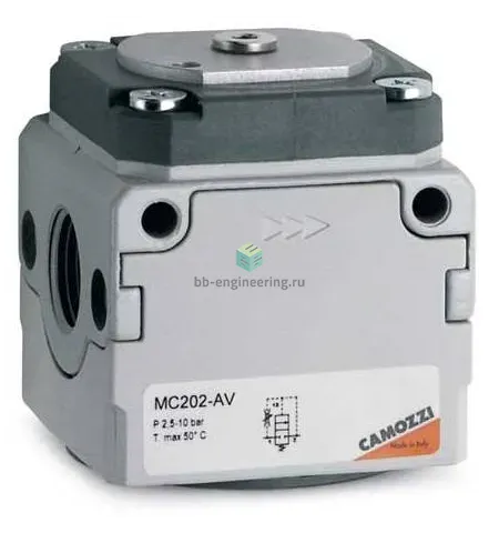 MC202-AV CAMOZZI - Клапан плавного пуска пневм. упр., G1/2, 2/2 НЗ, изображение 1