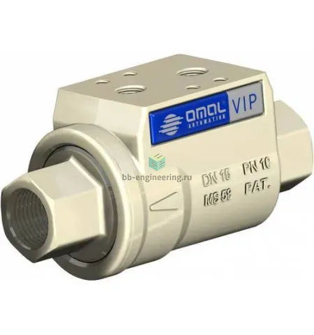 VNC20704 OMAL - Коаксиальный клапан, G1/2, ДУ 15, 2/2 НЗ, уплотн. VITON, с двумя датчиками, изображение 1