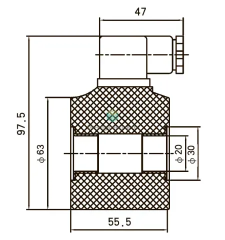 TUSC DC24V - Катушка электромагнитная с разъёмом 24 V DC, 30 W, Ø20 мм, DIN A 18 мм, изображение 2