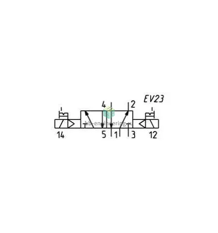 452C-011-50-A63 CAMOZZI - Распределитель электр. упр., 5/2 бист., G1/2, 24 VDC, изображение 2