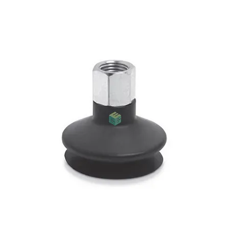 VTCL-160N CAMOZZI - Присоска вакуумная круглая сильфон 1.5 гофра, 16 мм, резина NBR, без держателя, изображение 1