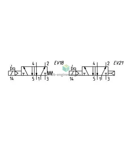 454-016-22IL CAMOZZI - Распределитель электр. упр., 5/2 моност., G1/4, без катуш., изображение 2