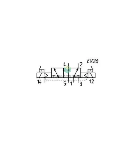 EN551-E11-PN3 CAMOZZI - Распределитель электр. упр., 5/2 бист., G1/4, 24 VDC, изображение 2