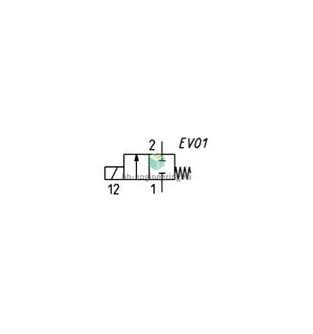 PD000-2E1-R51 CAMOZZI - Распределитель прямого действия электр. упр., 2/2 НЗ, M5, 12 VDC, изображение 2