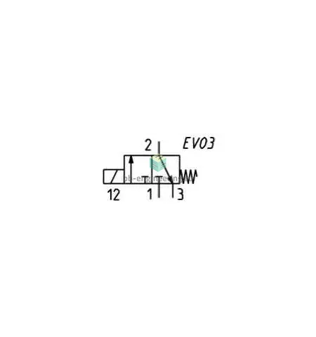 PL000-303-PL23 CAMOZZI - Распределитель прямого действия электр. упр., 3/2 НЗ, 24 VDC, изображение 2