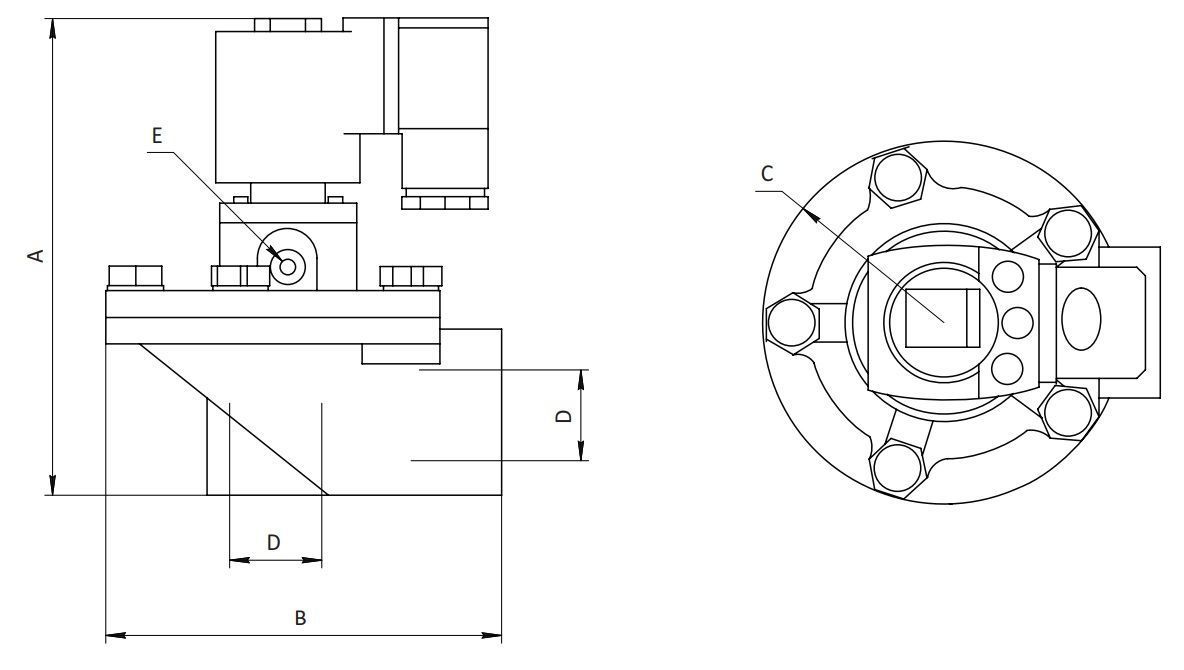 Клапан с электроуправлением SV-RMZ-ES-22NC-40-DC24 G1-1/2" Клапан с электроуправлением SV-RMZ-ES-22NC-40-DC24 G1-1/2"